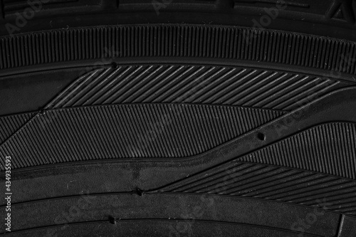 Closeup of black tire  background  pattern  texture 