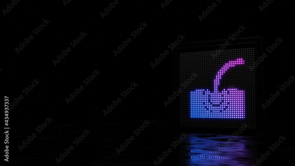 3d rendering of light shaped as symbol of hair on black background 3d rendering of light shaped as symbol of hair on black background