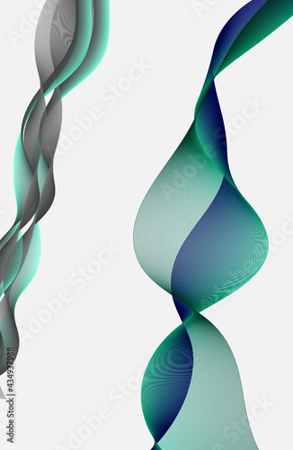 abstract background with waves line art