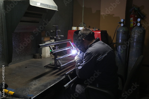 Welder at work