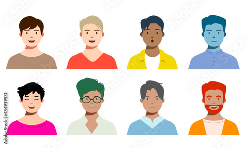 set of portraits of people