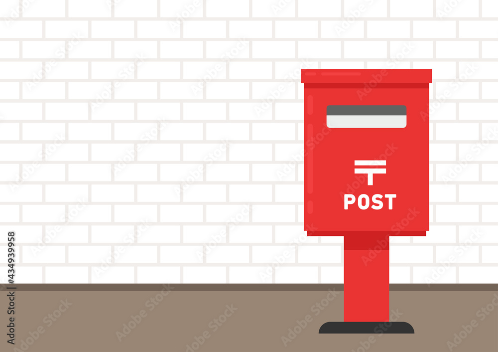 Japan post vector. symbol sign. Japan mailbox vector. free space for text. copy space. Japan post vector. symbol sign. Japan mailbox vector. free space for text. copy space.