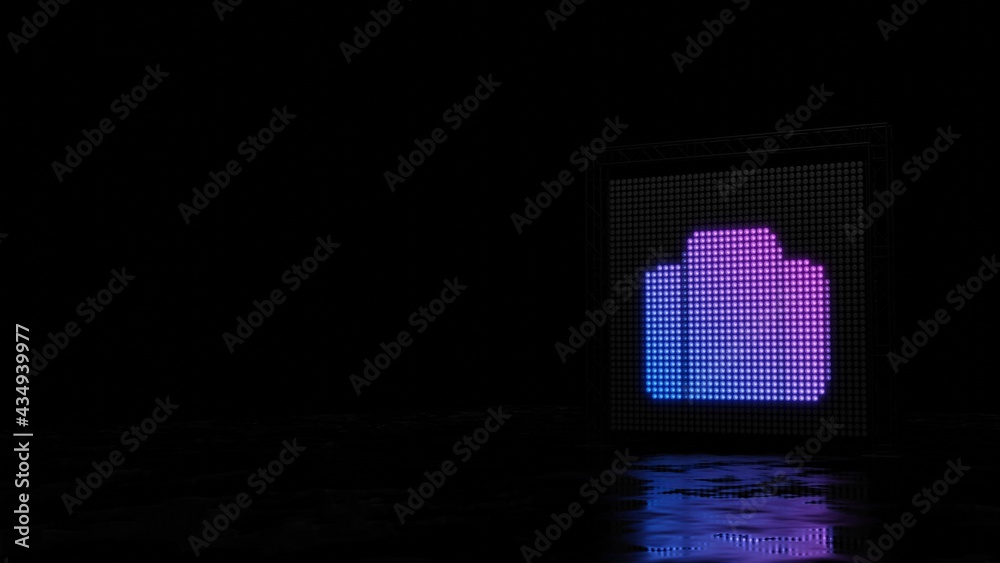 3d rendering of light shaped as symbol of suitcase on black background 3d rendering of light shaped as symbol of suitcase on black background