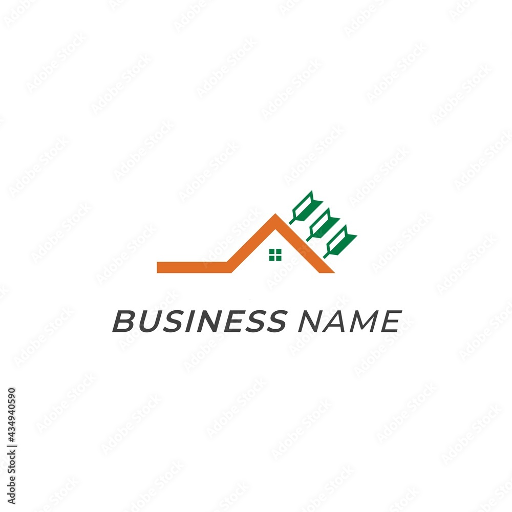 logo design vector home and arrow logo design vector home and arrow
