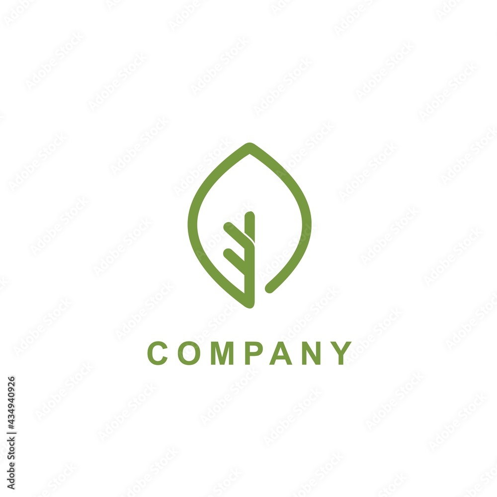 logo design icon creative line leaf logo design icon creative line leaf