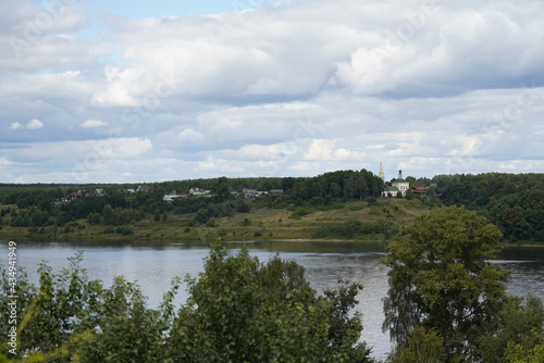 distant Churches on green banks , Golden Ring Russia © Maxim