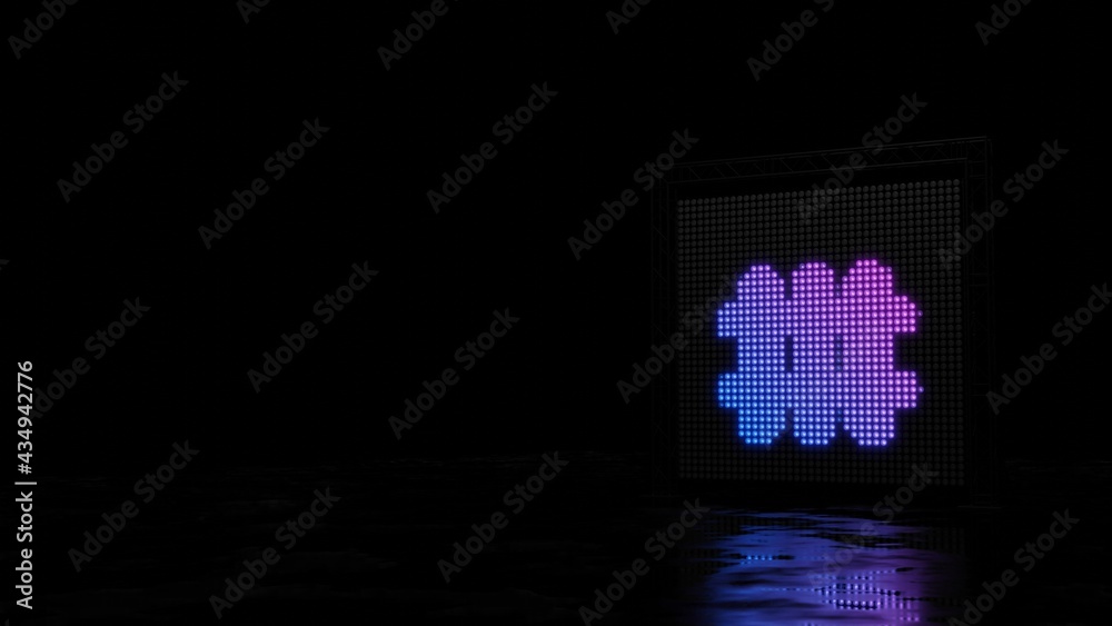 3d rendering of light shaped as symbol of heating on black background 3d rendering of light shaped as symbol of heating on black background