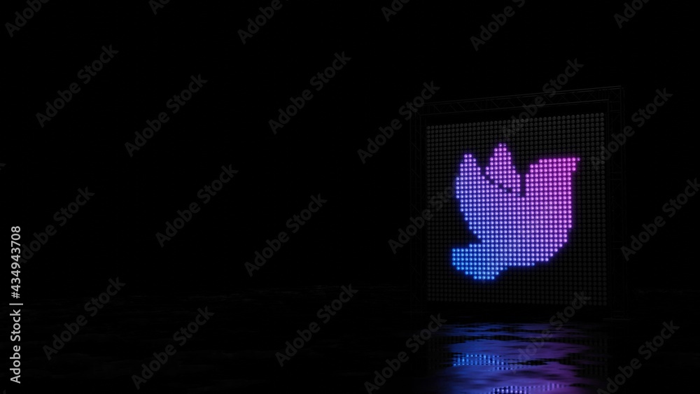 3d rendering of light shaped as symbol of dove on black background 3d rendering of light shaped as symbol of dove on black background