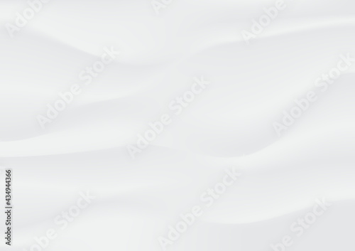 Abstract white background luxury cloth or liquid wave or wavy folds of grunge silk texture satin velvet material elegant wallpaper design, background. Vector Illustration