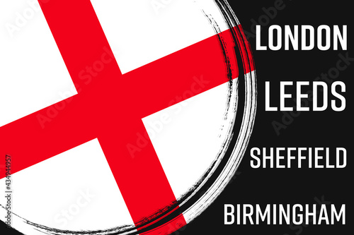 England flag, vector illustration