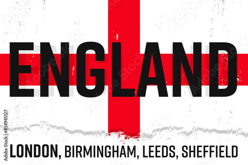 England flag, vector illustration
