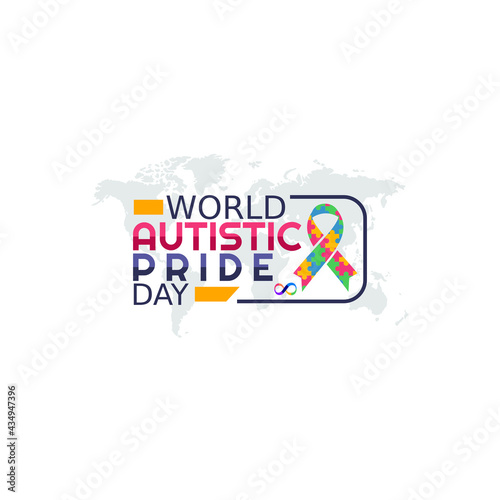 vector graphic of world autistic pride day good for world autistic pride day celebration. flat design. flyer design.flat illustration.