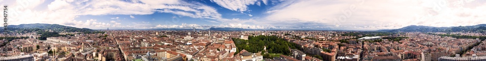360° Panoramic view of Turin from the Mole Antonelliana