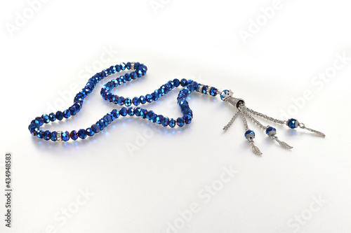 Blue beads made religious Tasbeh photo
