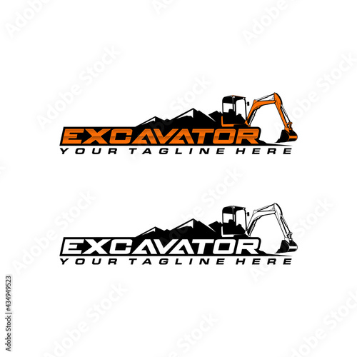 Excavator logo template, Perfect for businesses related to construction