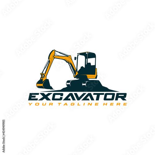 Excavator logo template, Perfect for businesses related to construction