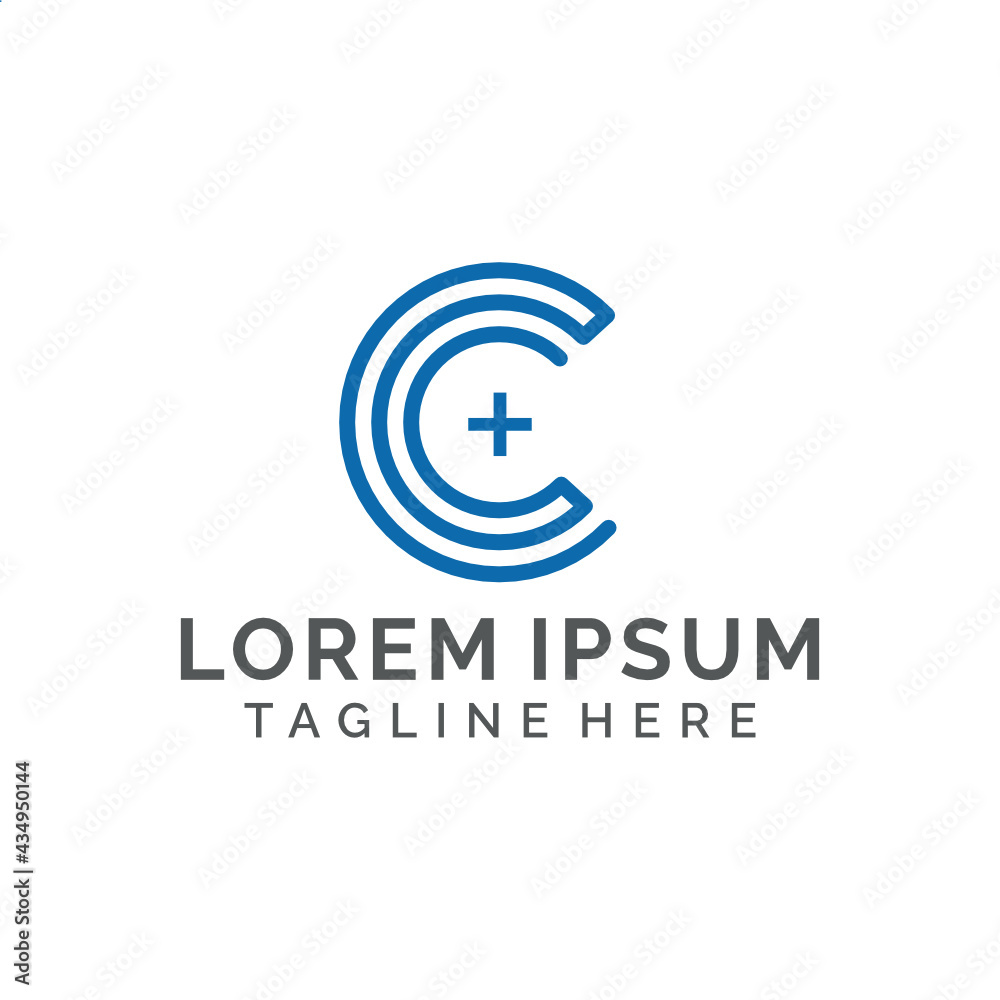 Modern minimalist letter C medical logo design Modern minimalist letter C medical logo design