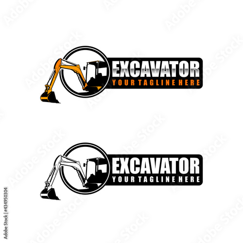 Excavator logo template, Perfect for businesses related to construction