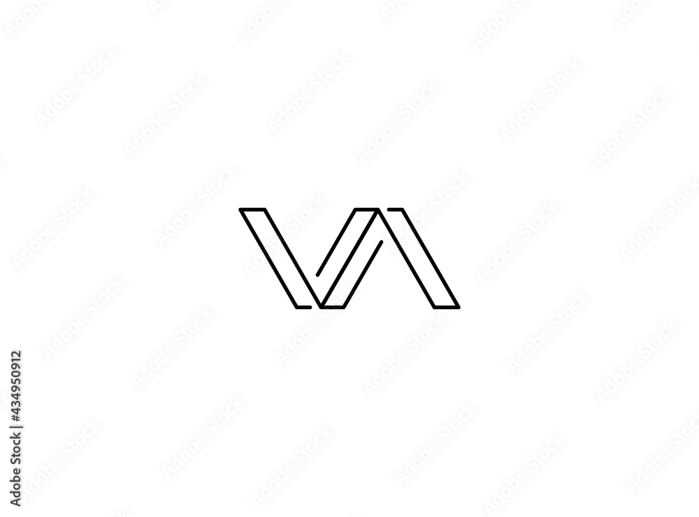letter V and A combination logo design. Modern logo design letter V and A combination logo design. Modern logo design