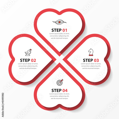 Infographic design template. Creative concept with 4 steps