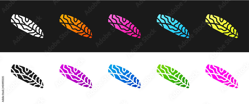 Set Fish steak icon isolated on black and white background. Vector Set Fish steak icon isolated on black and white background. Vector