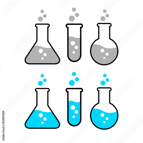Laboratory glass vector icon on white background