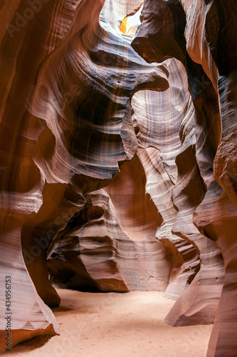Beautiful colors and structures in the Antelope Canyon, Arizona near Page