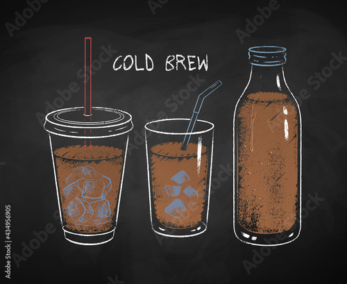Chalked Cold Brew coffee cups