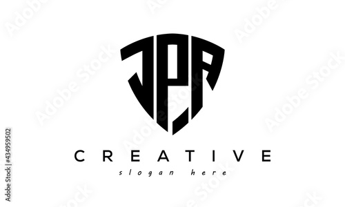 JPA letter creative  logo with shield photo