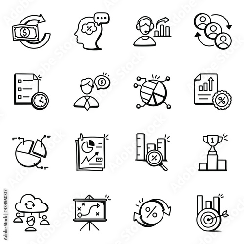 Pack of Infographics Doodle Icons 

