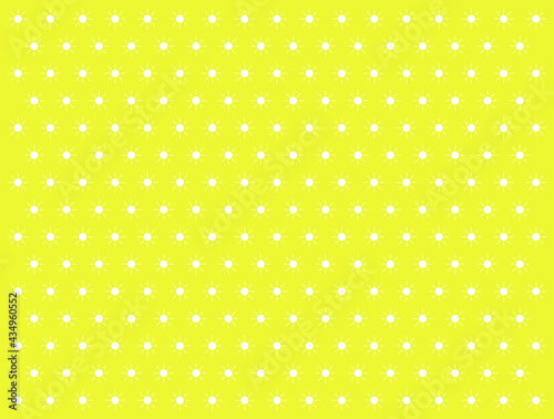 Abstract modern seamless geometric pattern with sun on yellow background, elegant ornaments, design for decoration, wrapping paper, print, fabric or textile, wonderful cute card, vector illustration