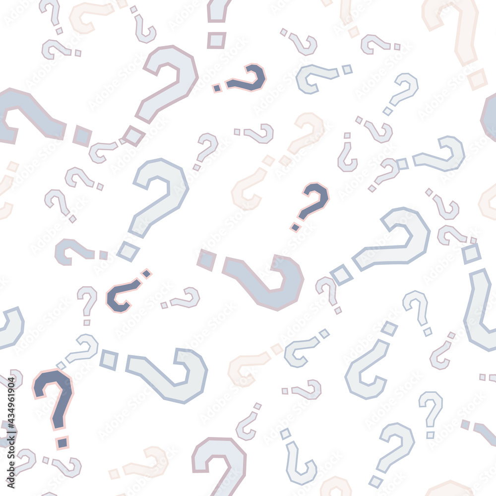 Quiz seamless pattern. Question marks, doubt, faq Quiz seamless pattern. Question marks, doubt, faq