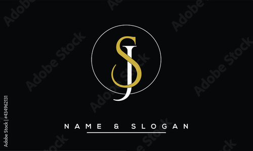 SJ,  JS,  S,  J  Abstract Letters Logo Monogram