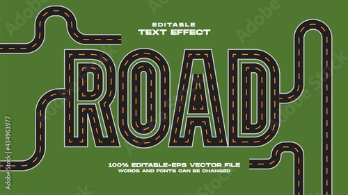 Road Text Effect