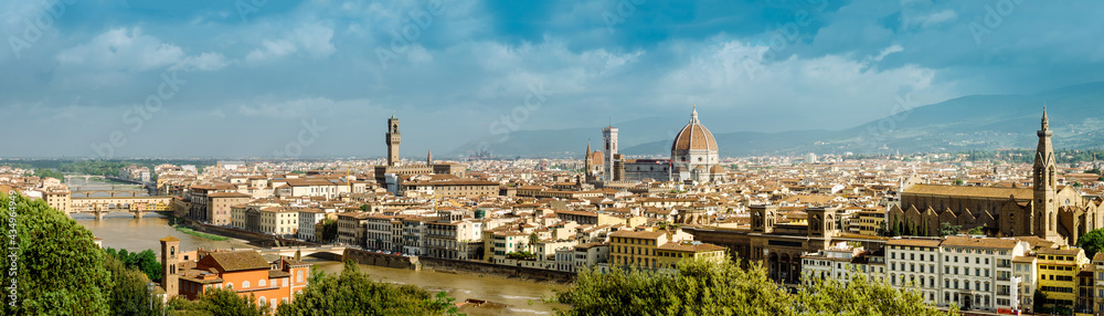 Panorama of Florence seen from Piazzale Michelangelo