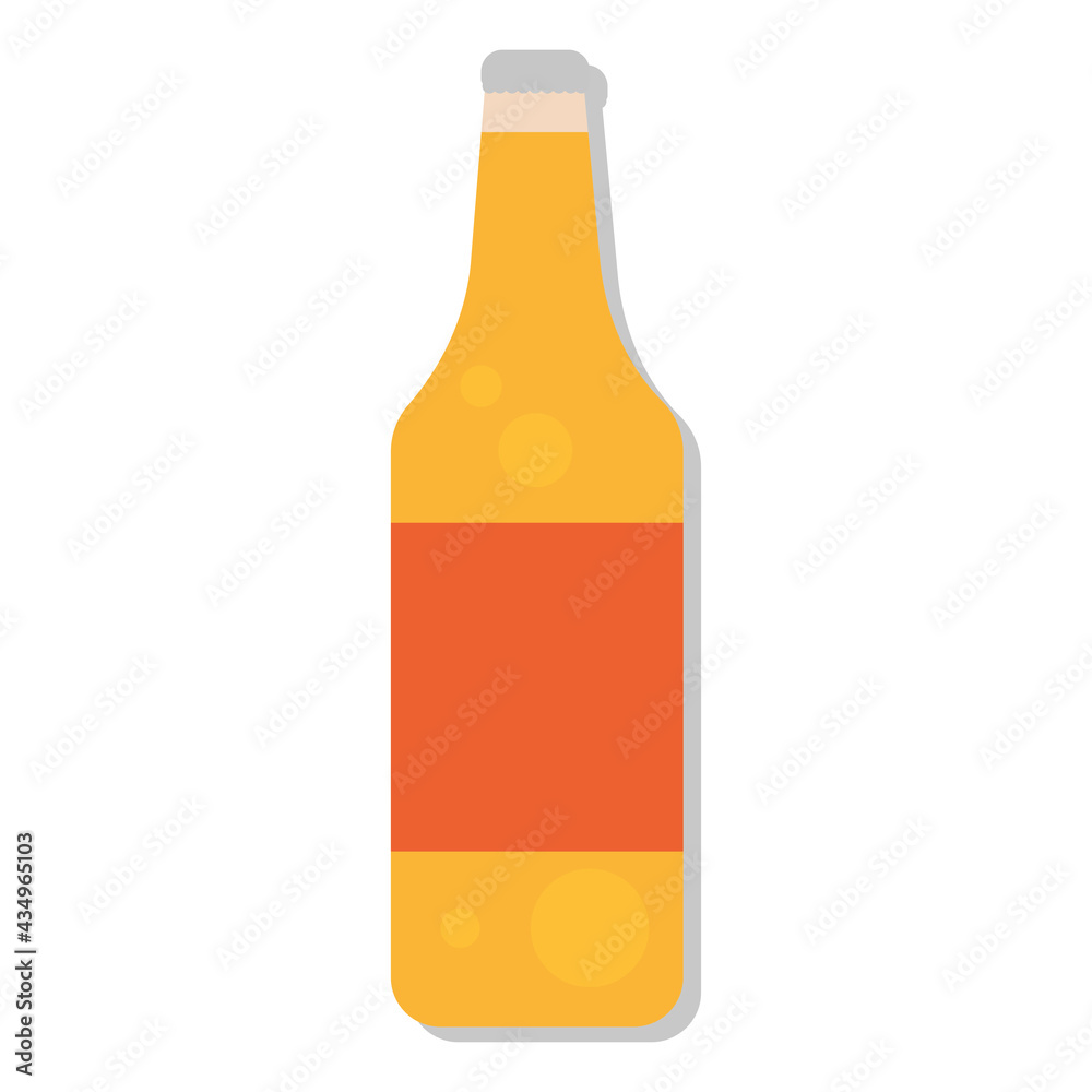 Isolated beer bottle icon Alcoholic beverage Vector illustration Isolated beer bottle icon Alcoholic beverage Vector illustration