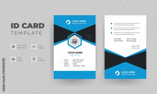 Professional Corporate Stuff Id card for Business Company