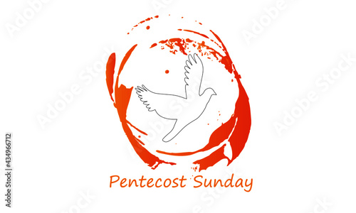 Pentecost Sunday Abstract poster with nice and and creative design
