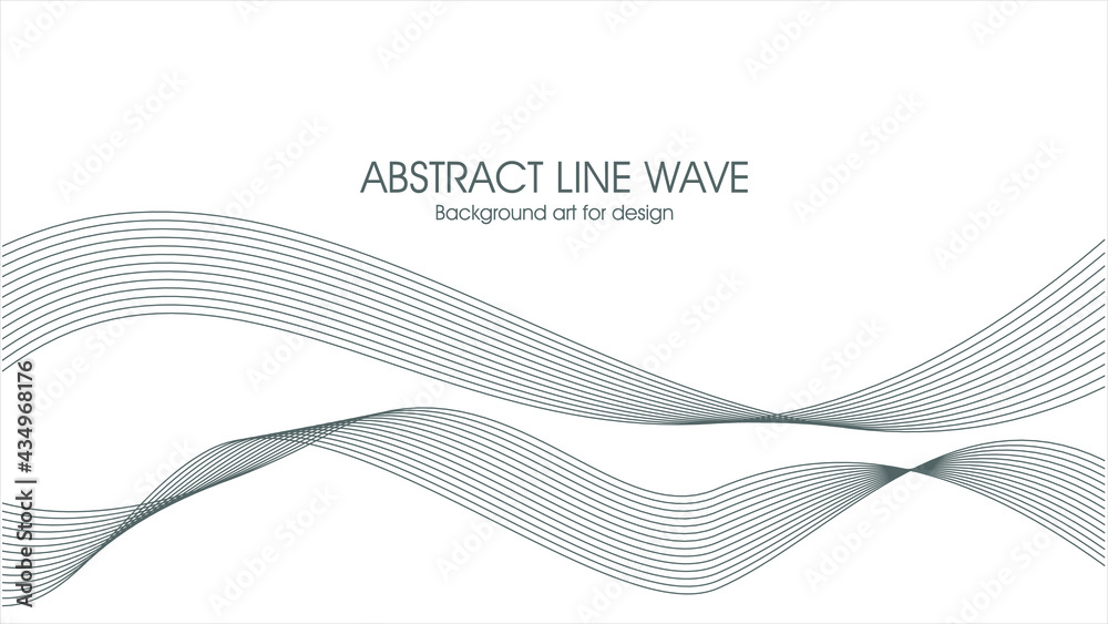 Fototapeta premium cool line wave background vector