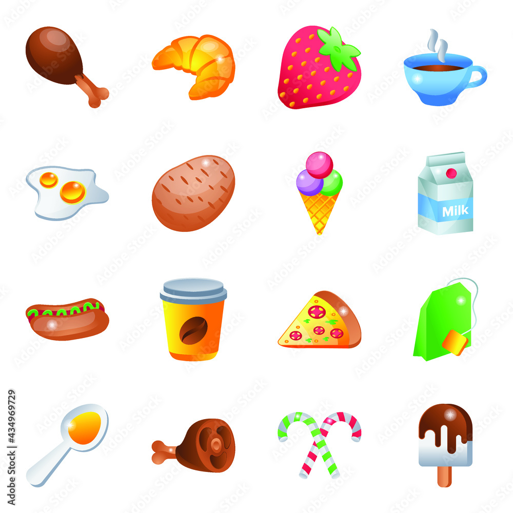 Pack of Healthy Food Flat Icons
Pack of Healthy Food Flat Icons