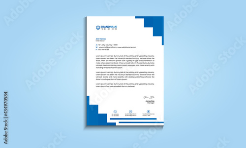 Professional Minimalist Letterhead Design Template for Corporate use. Specially for IT, Finance and Real state Business