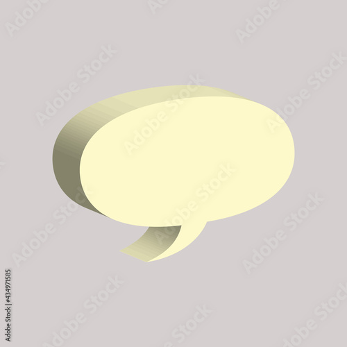 Thought Balloon 3d illustration isolated on grey background