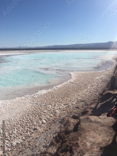 Salt lagoon in the Atacama desert