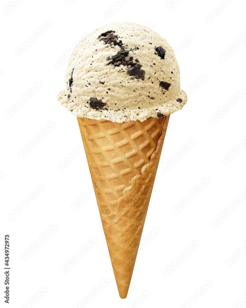 アイスクリーム クッキー クリーム イラスト リアル コーン Stock Illustration Adobe Stock