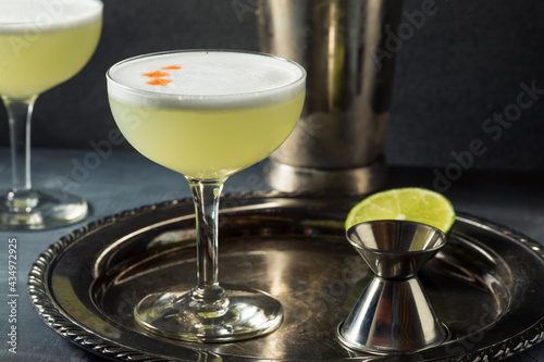 Refreshing Cold Pisco Sour Cocktail
