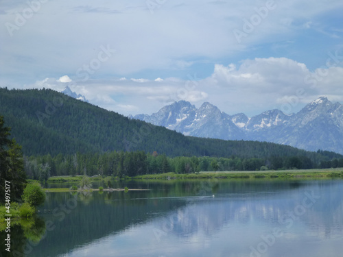 Oxbow Bend, Grand Teton National Park, on a cloudy day