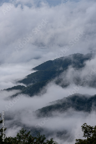 Looking Down on Thick Fog and Mountain Tops © kellyvandellen