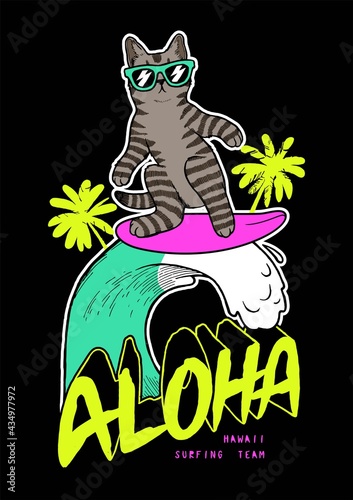 surfing cat shirt