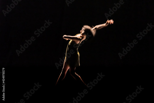 The abstract movement of the dance