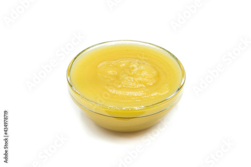 Bilde på lerret Applesauce in bowl isolated on white background